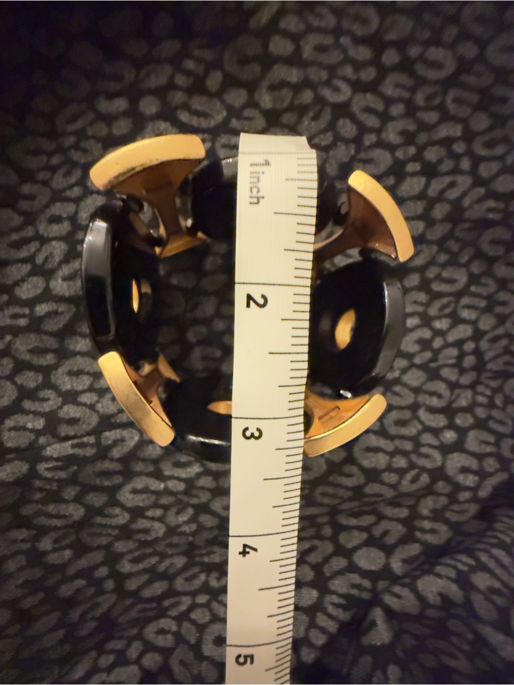 Chunky Black and Gold Bracelet - Picture 10 of 10